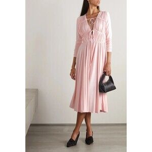 TOVE Lexi Women’s Ruched Stretch Jersey Midi Dress size 36/4 NWT Boho Romantic